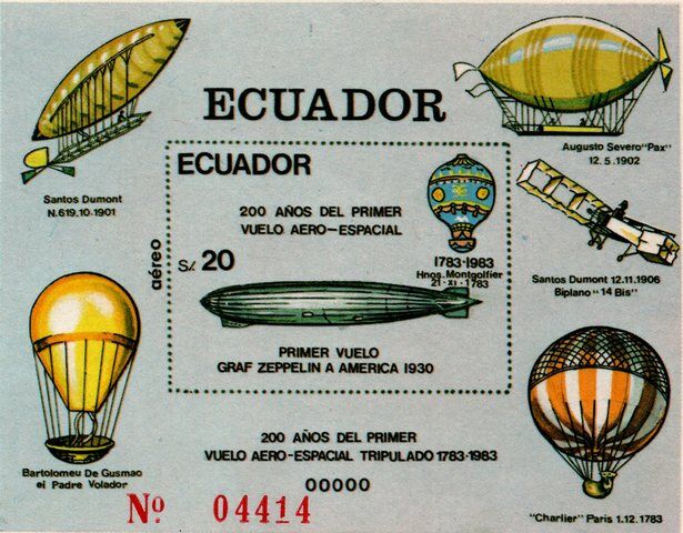 1984 200 Años del Primer Vuelo Aereo-Espacial Tripulado