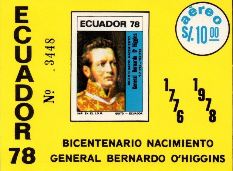 1978 Bicentenario Nacimiento General Bernardo O’ Higgins