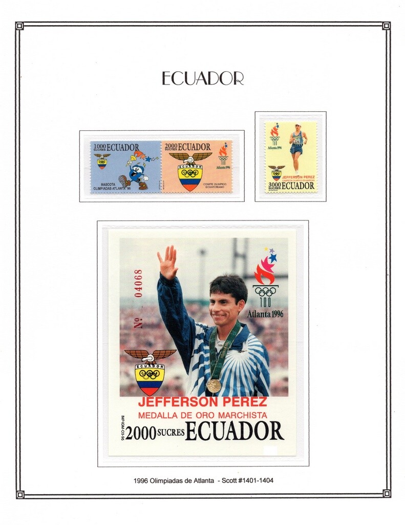 Ecuador 1996 Scott1401 1404