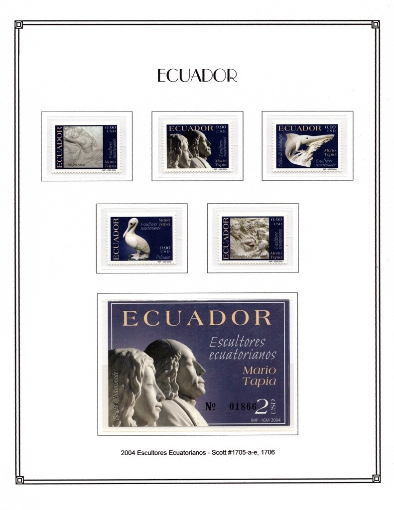 Ecuador 2004 Scott1705a e 1706