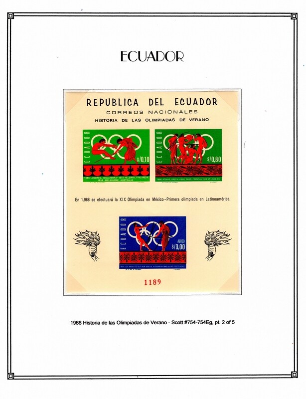 Ecuador 1966 Scott754 754e 2