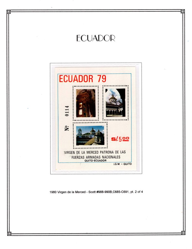 Ecuador 1980 Scott988 990BC685 C691 2 of 4