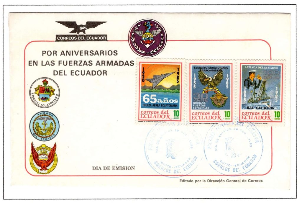 Ecuador 1985 FDC Scott1101 1103