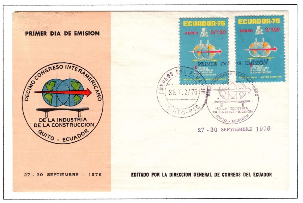 Ecuador 1976 FDC Scott#C586 C587