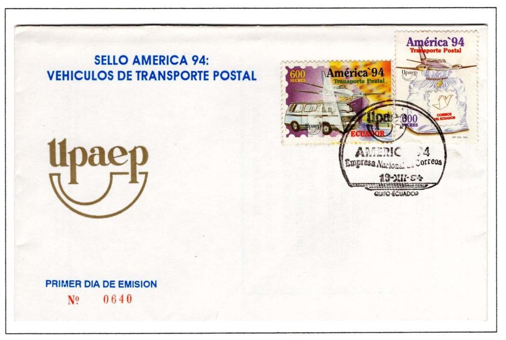 Ecuador 1994 FDC Scott#1352 1353