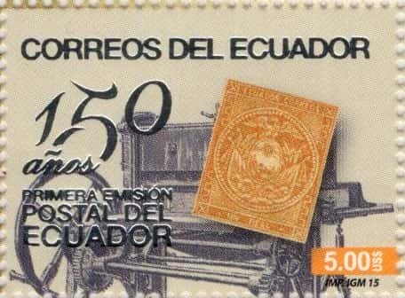 2015 150 Años Primera Emisión Postal del Ecuador