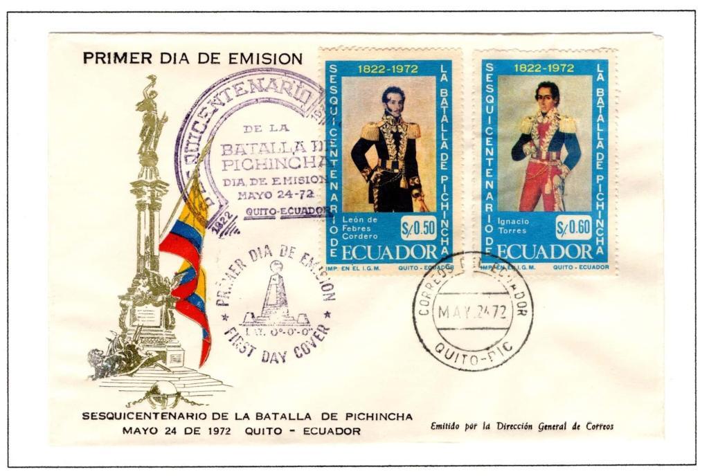 Ecuador 1972 FDC Scott#856 857