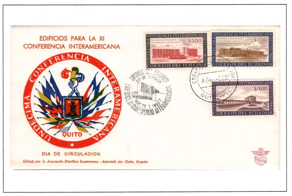 Ecuador 1960 FDC Scott#661 669 pt.1of3