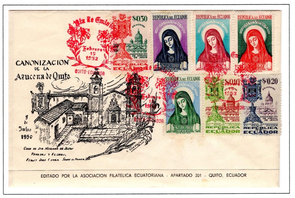 Ecuador 1952 FDC Scot#555 557,C227 C230